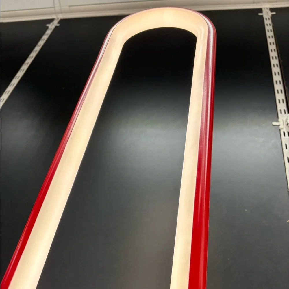 Solvinden dimmable Modern Red and White LED Floor Lamp from IKEA gorgeous